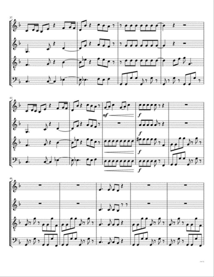 My Sharona Woodwind Quartet scores gallery preview page 5