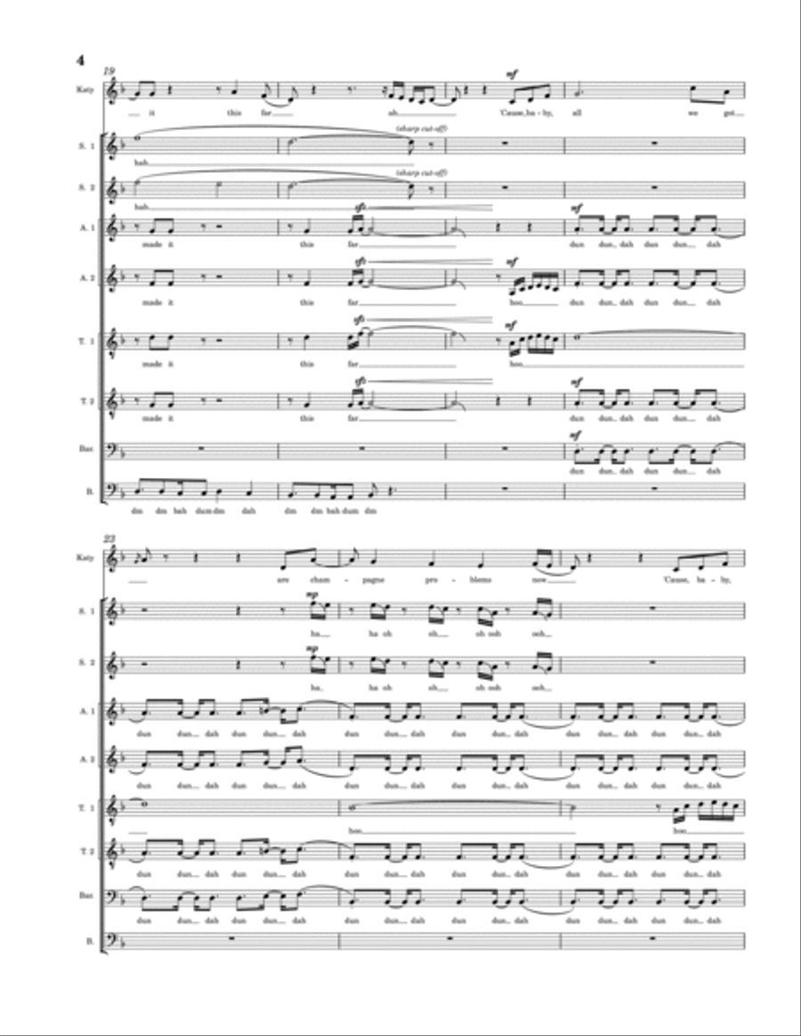 Champagne Problems 4-Part scores gallery preview page 4