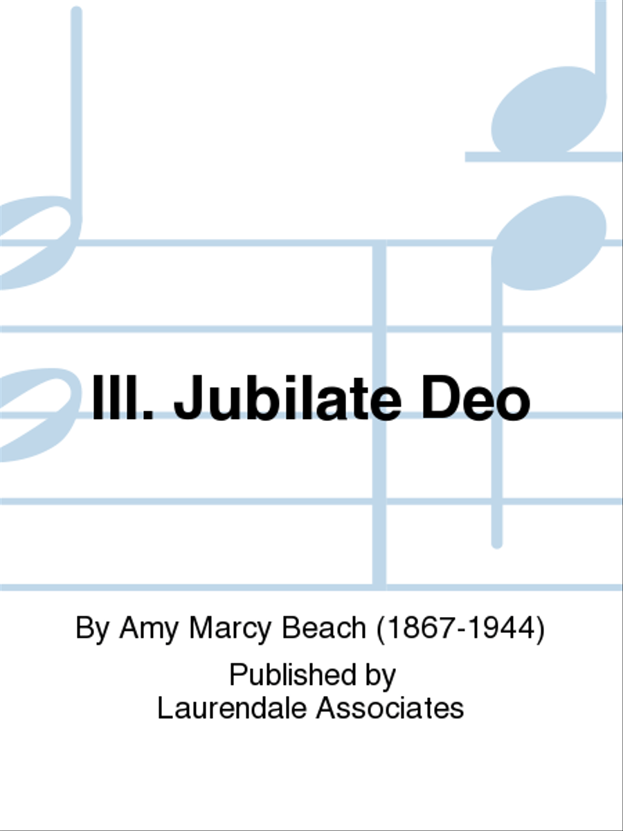III. Jubilate Deo 4-Part scores gallery preview page 1