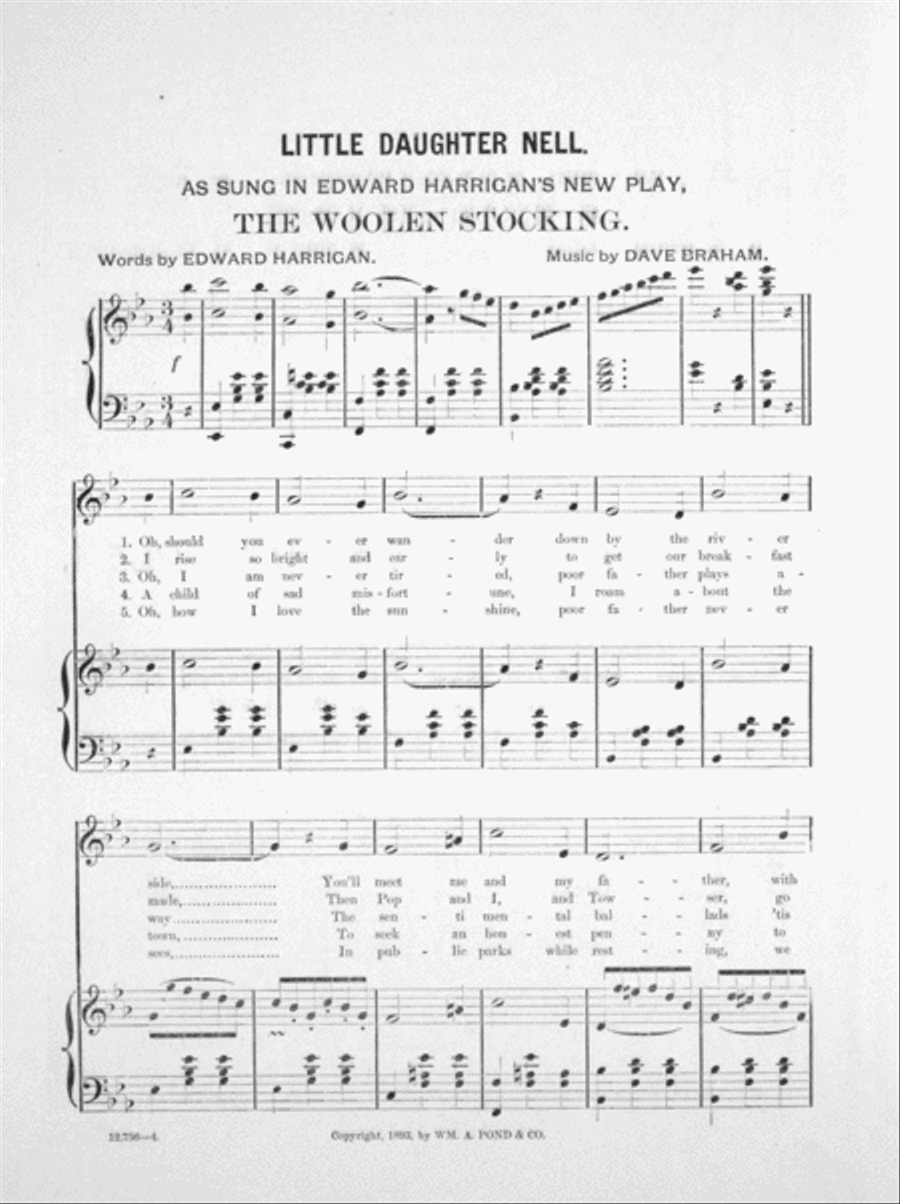 Little Daughter Nell. Song Voice scores gallery preview page 2