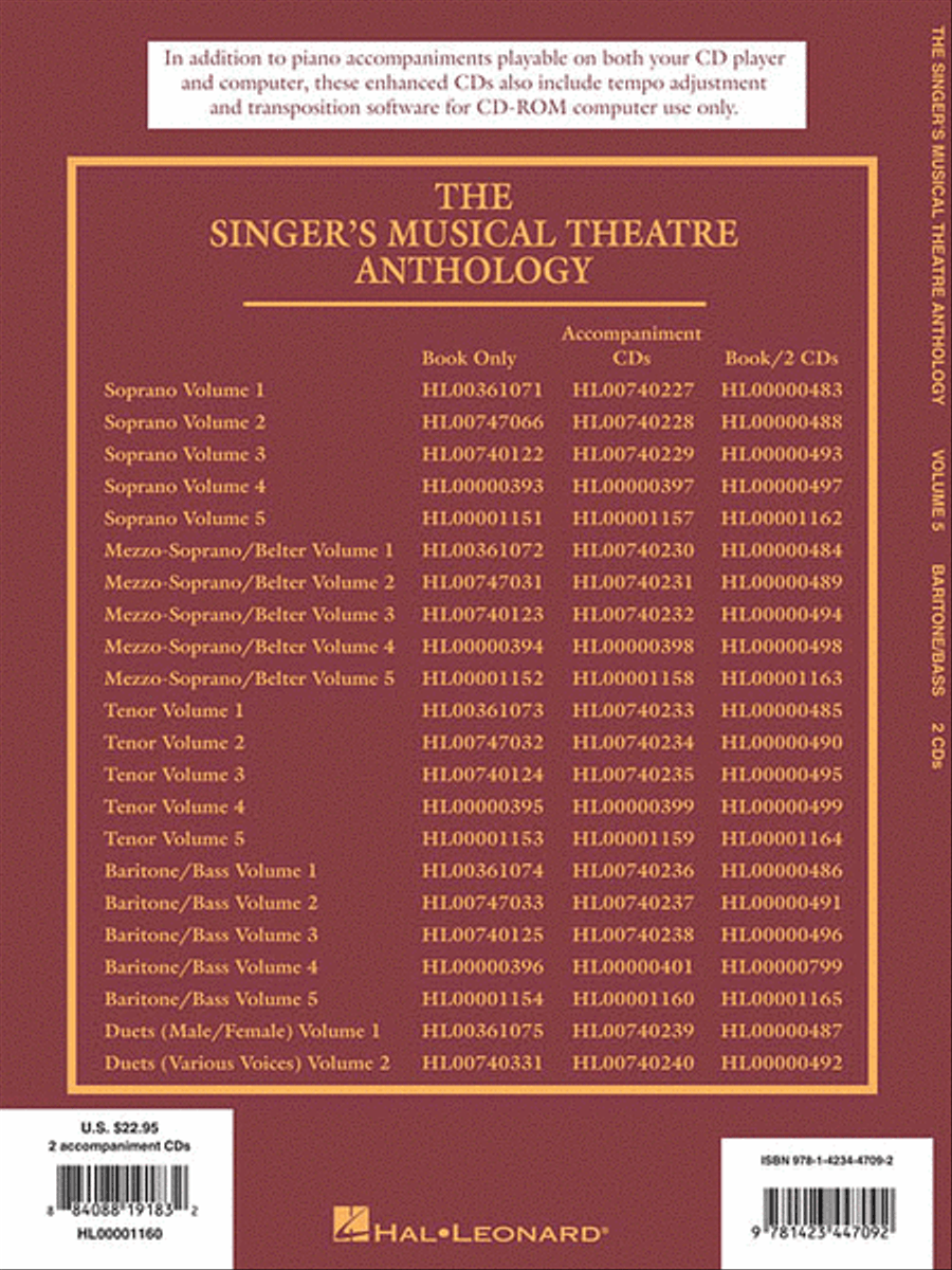 Singer's Musical Theatre Anthology – Volume 5 Baritone Voice scores gallery preview page 2