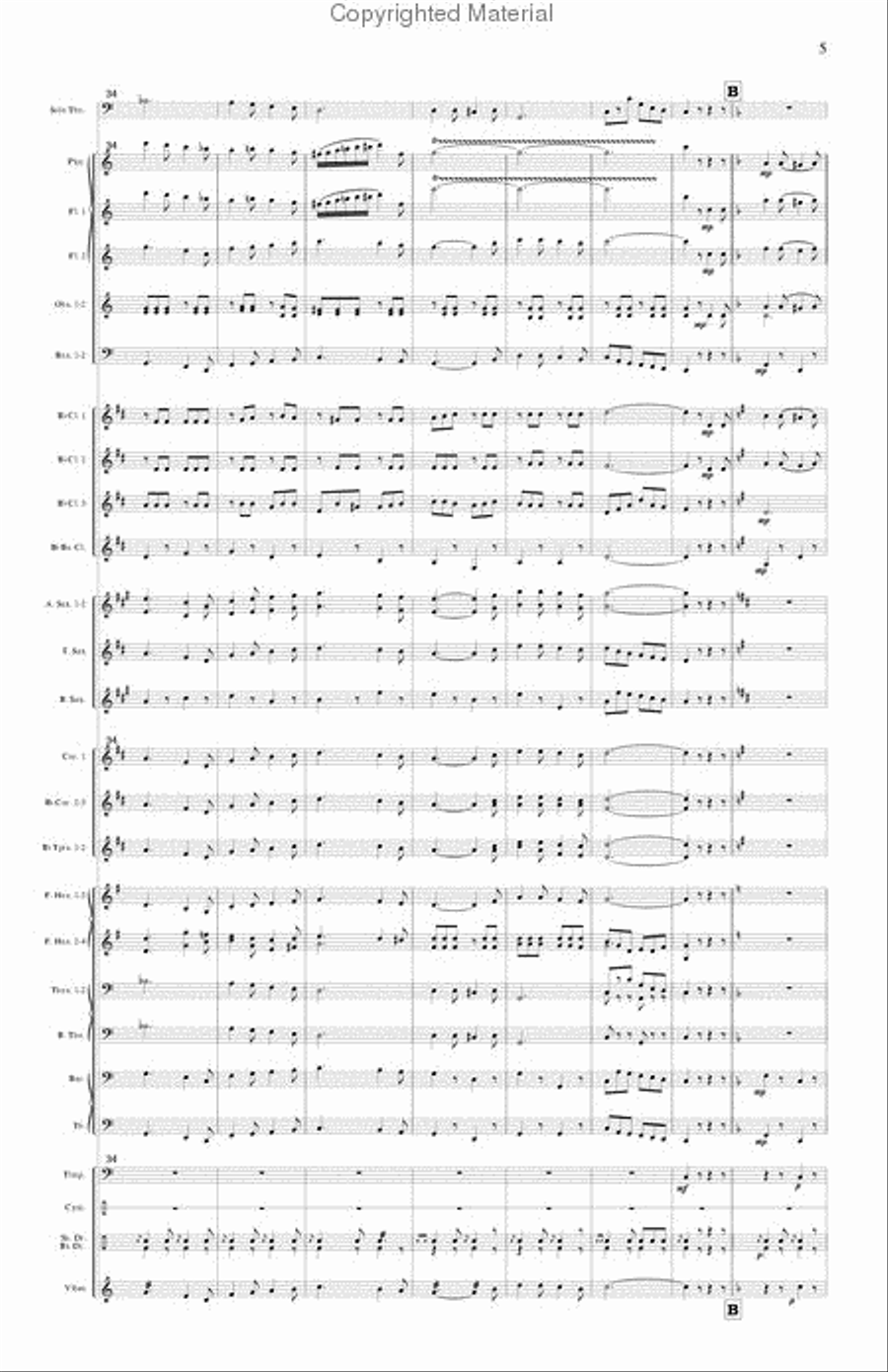 Seventy-Six Trombones (trombone and concert band) Concert Band scores gallery preview page 6