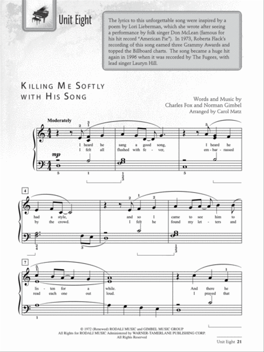 I Used to Play Piano -- 60s and 70s Hits Piano Method scores gallery preview page 4