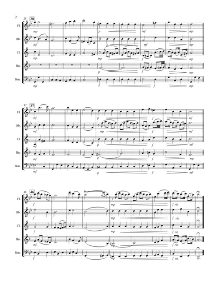 Bist du bei mir, geh ich mit Freuden' (for Woodwind Quintet) Woodwind Quintet scores gallery preview page 3