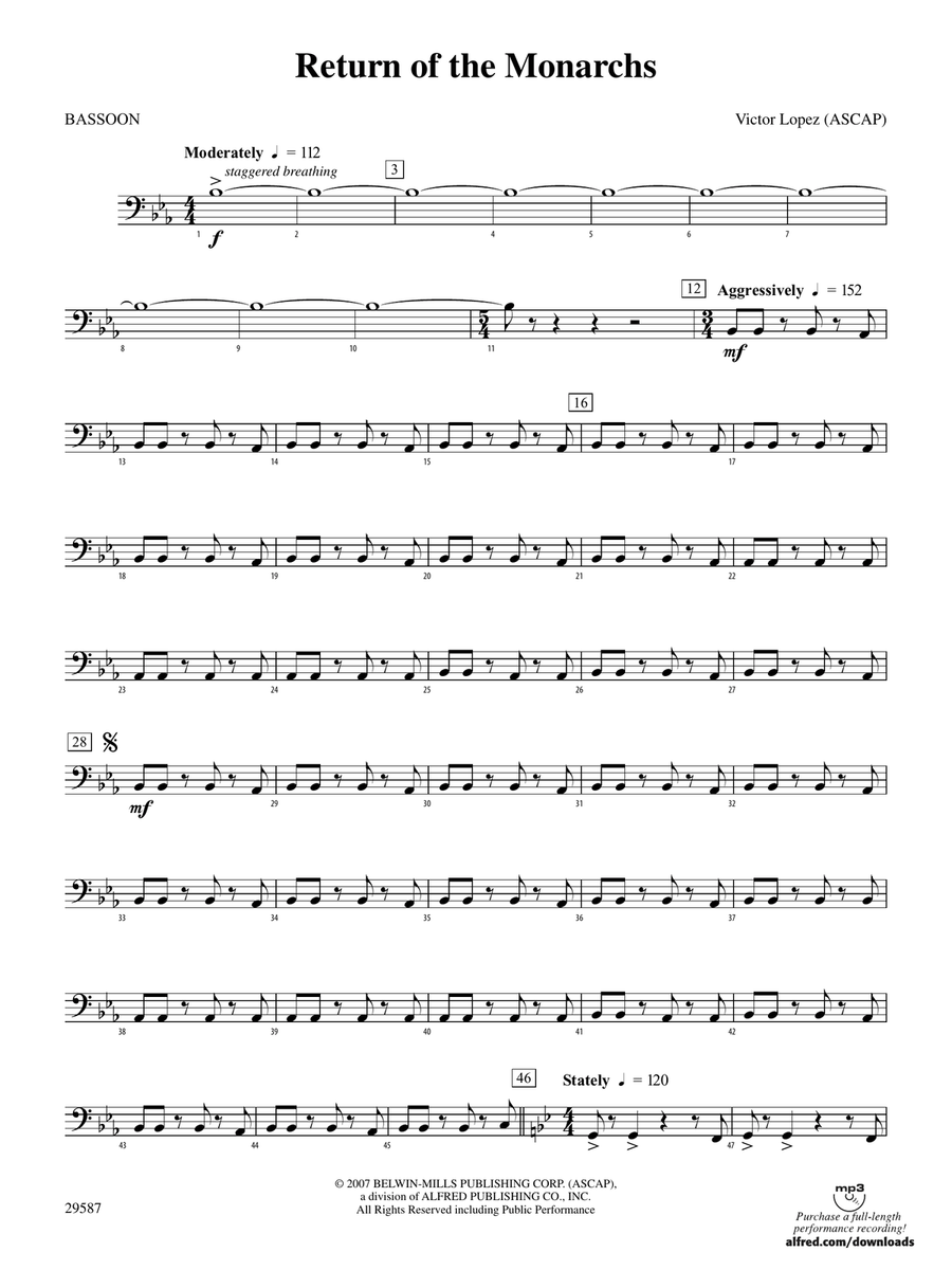 Return of the Monarchs: Bassoon