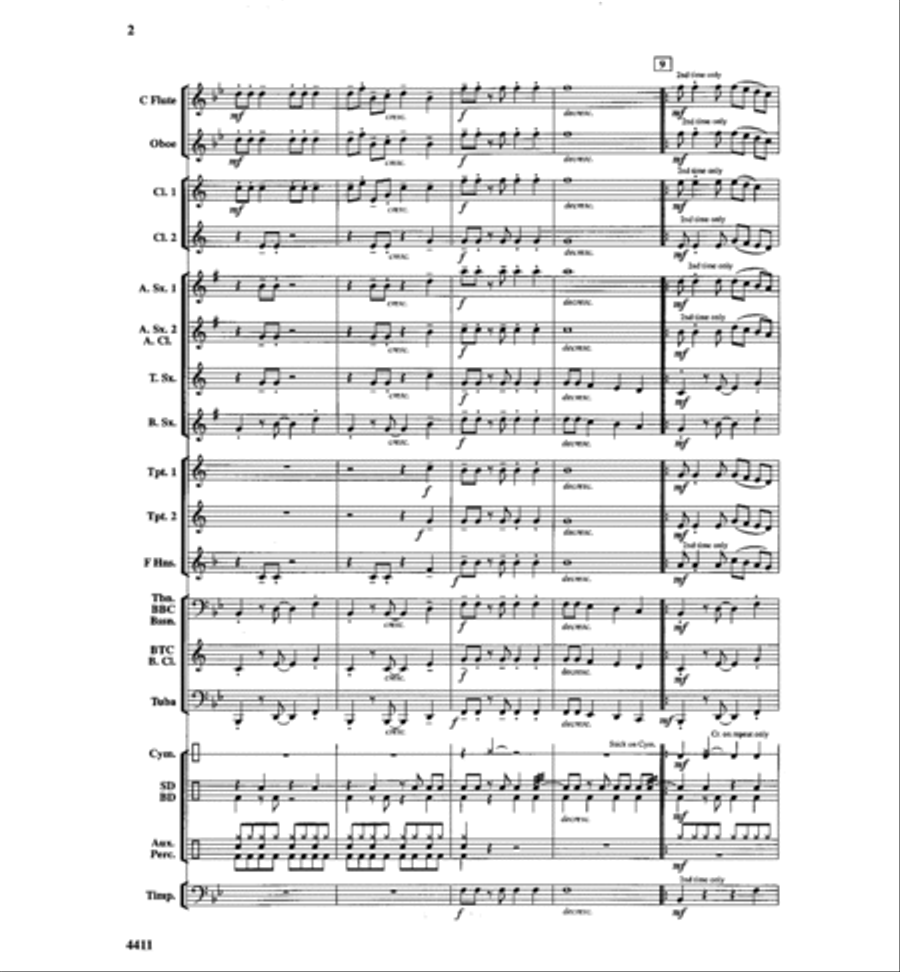 Up On the Housetop Concert Band scores gallery preview page 3