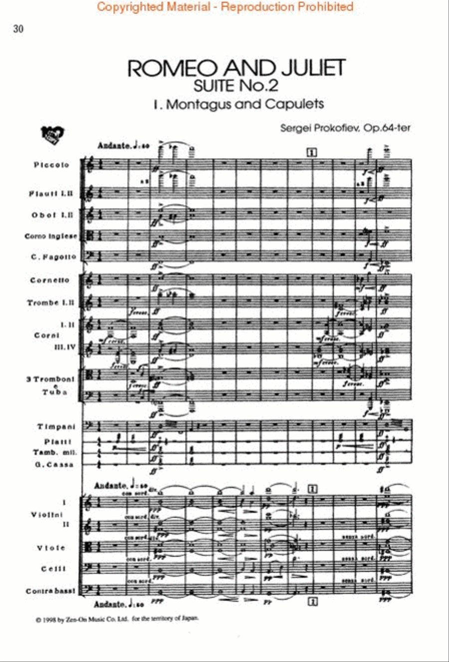 Romeo and Juliet Suite No. 2, Op. 64c Orchestra scores gallery preview page 3