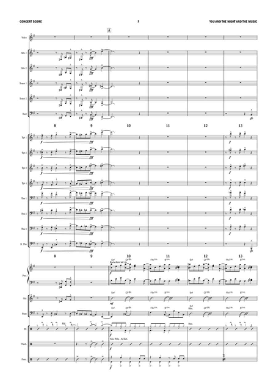 You And The Night And The Music Jazz Ensemble scores gallery preview page 2