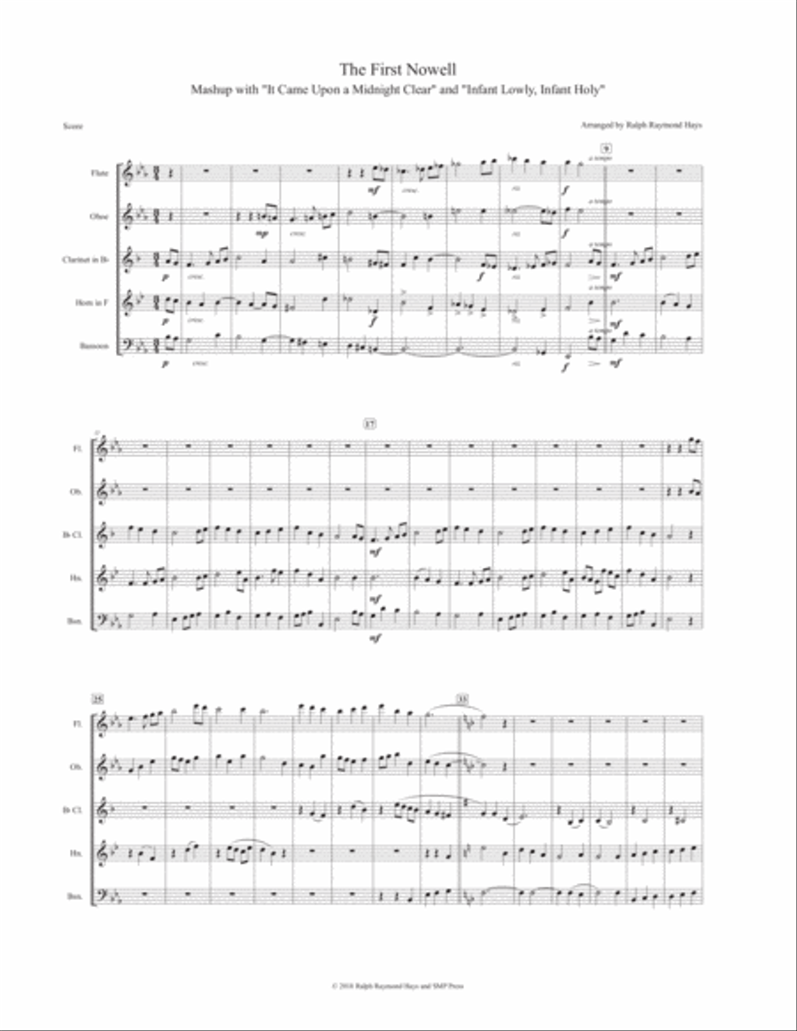 JOYFUL CHRISTMAS: Twelve Carol Settings for Woodwind Quintet Woodwind Quintet scores gallery preview page 4