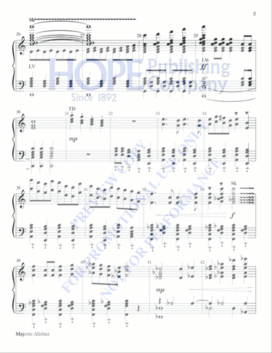 Majestic Alleluia Majestic Alleluia 5-Octaves scores gallery preview page 5