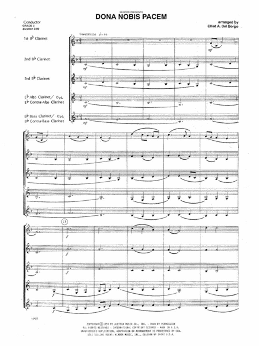 Dona Nobis Pacem Dona Nobis Pacem Clarinet Quartet scores gallery preview page 2