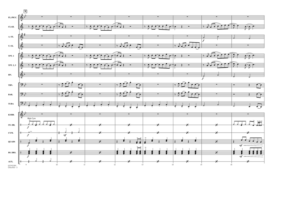 Disturbia - Full Score Marching Band scores gallery preview page 3