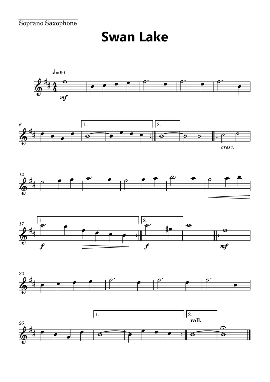 Swan Lake Saxophone Quintet scores gallery preview page 4