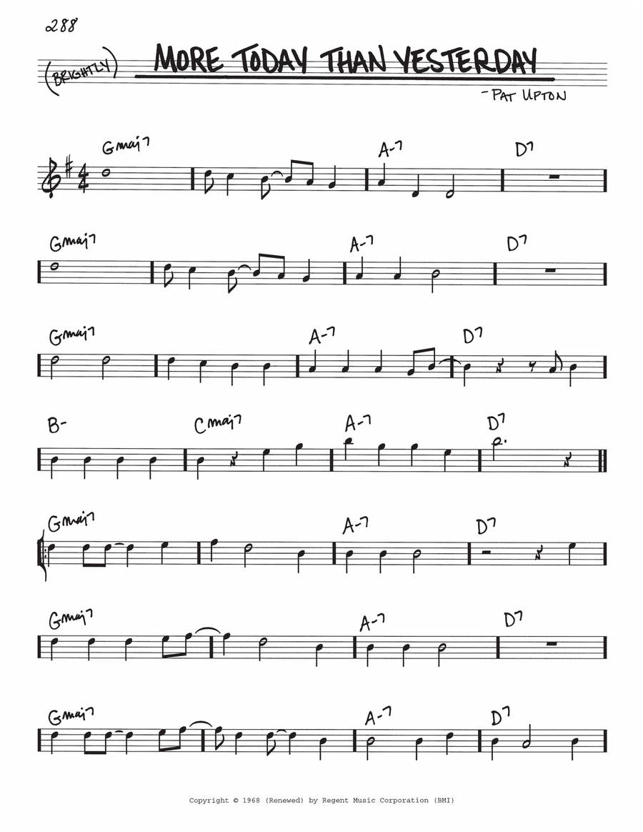 More Today Than Yesterday Piano scores gallery preview page 1