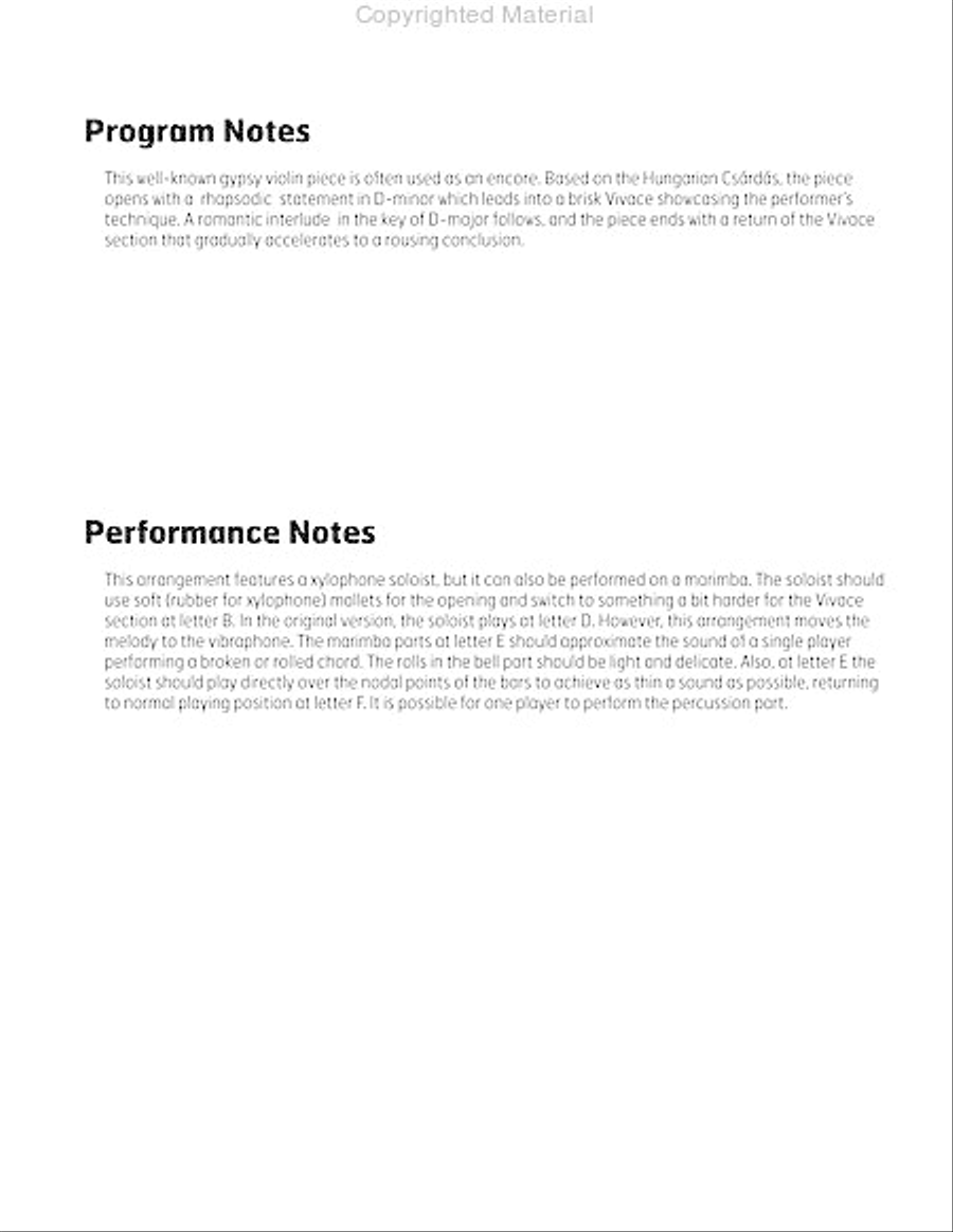 Czardas Czardas Percussion Ensemble scores gallery preview page 3