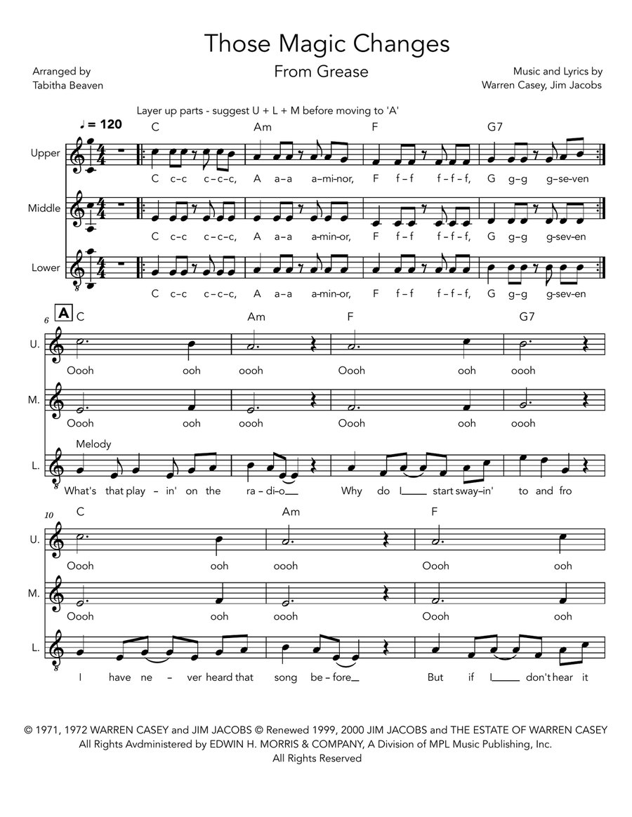 Those Magic Changes 3-Part scores gallery preview page 1