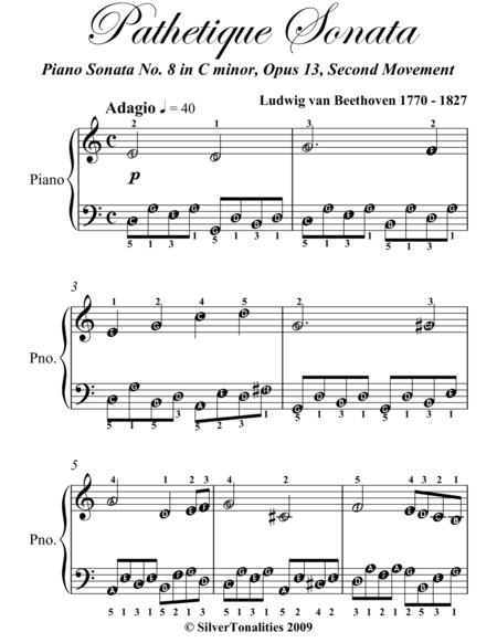 Pathetique Sonata Easiest Piano Sheet Music