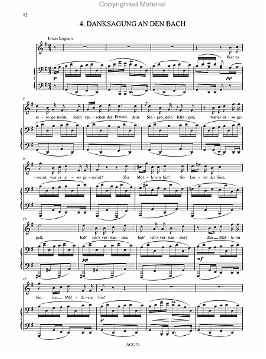 Die schöne Müllerin Op. 25 D 795 for High Voice and Piano High Voice scores gallery preview page 5