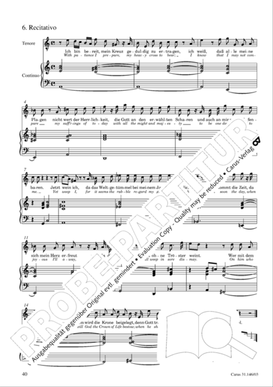 Through bitter tribulation we enter into God's kingdom (Wir mussen durch viel Trubsal in das Reich Gottes eingehen) 4-Part scores gallery preview page 41