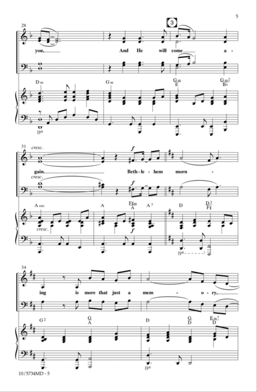Bethlehem Morning Bethlehem Morning 4-Part scores gallery preview page 5