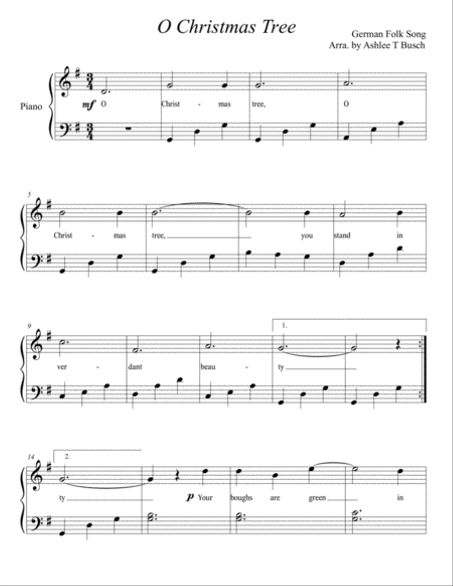 O Christmas Tree for Easy Piano
