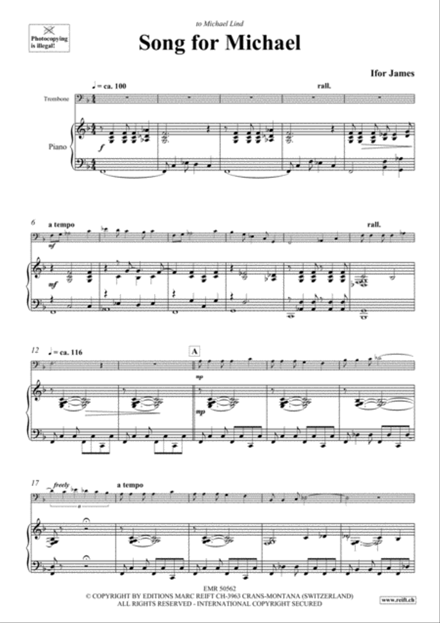 Song for Michael Piano Accompaniment scores gallery preview page 3