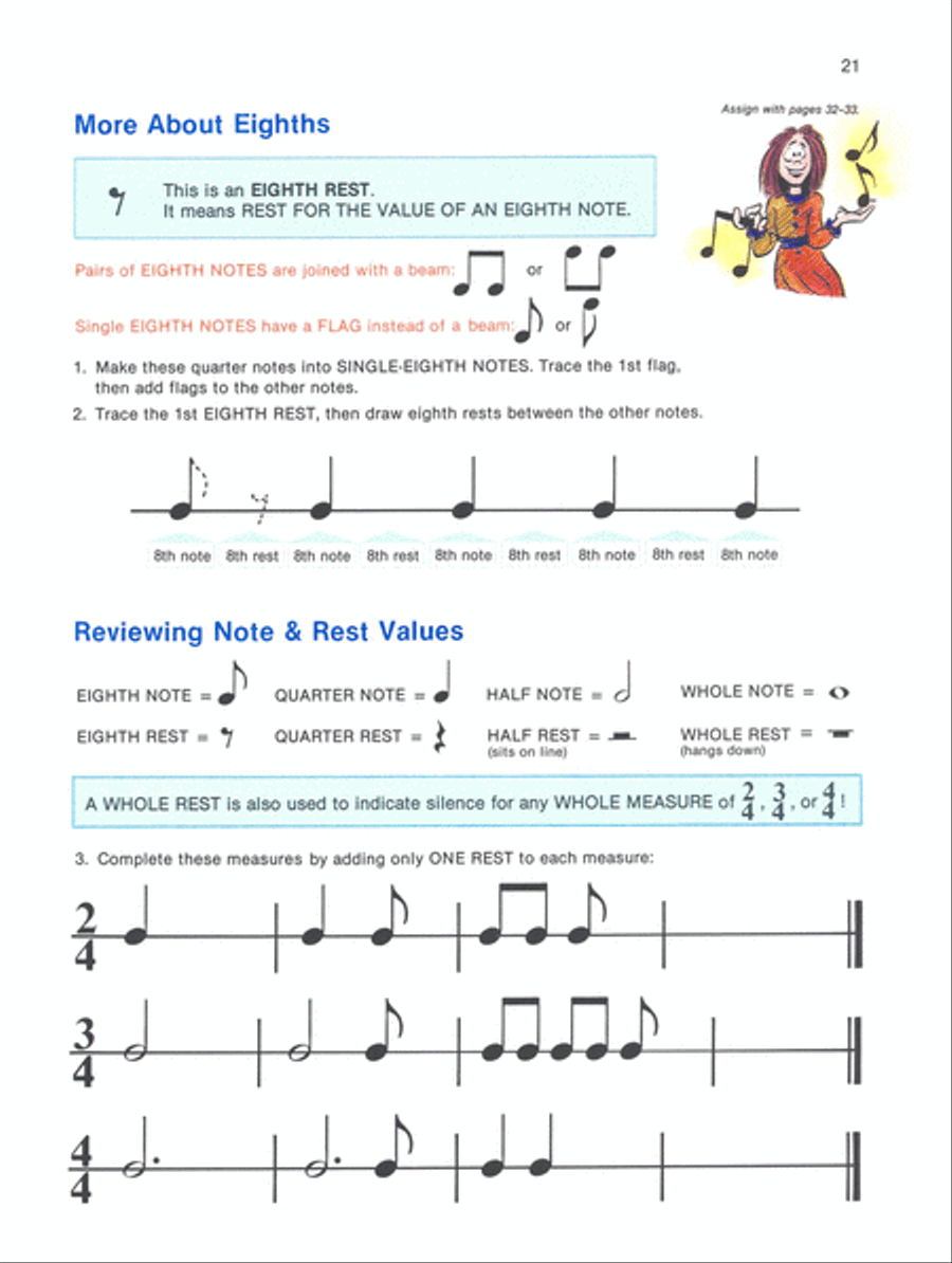 Alfred's Basic Piano Course Theory, Level 1B Piano Method scores gallery preview page 6