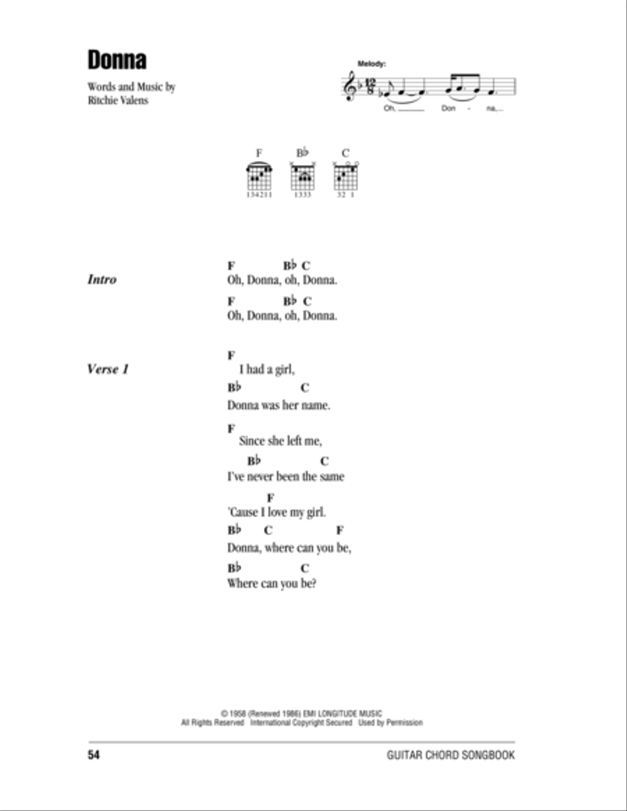 Donna Donna Acoustic Guitar scores gallery preview page 1