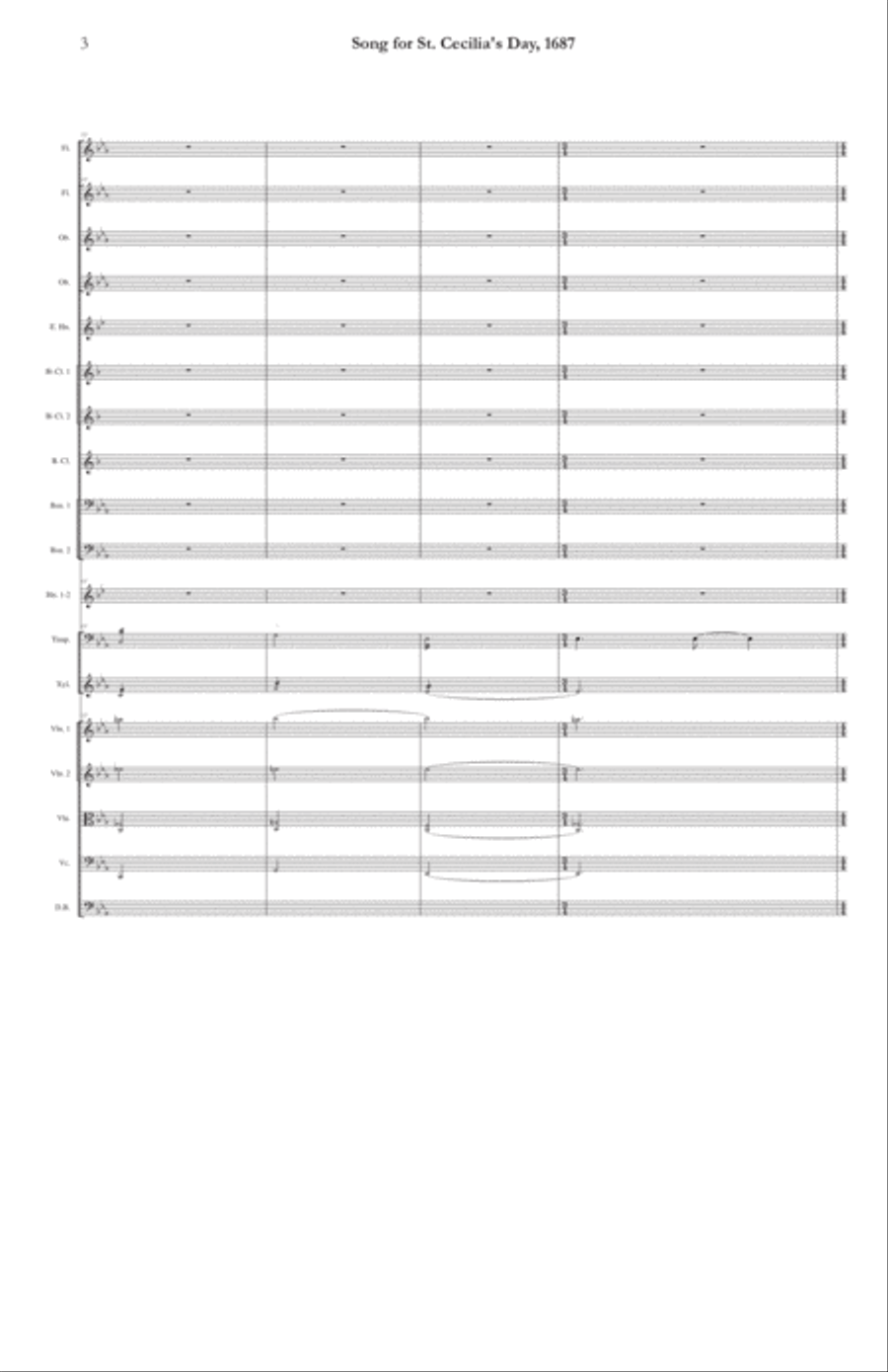 Song for St. Cecilia's Day, 1687 Full Orchestra scores gallery preview page 4