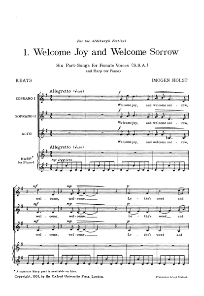 Welcome Sorrow and Welcome Joy