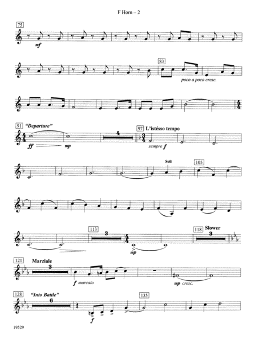 The Road Unknown: 1st F Horn Concert Band scores gallery preview page 2