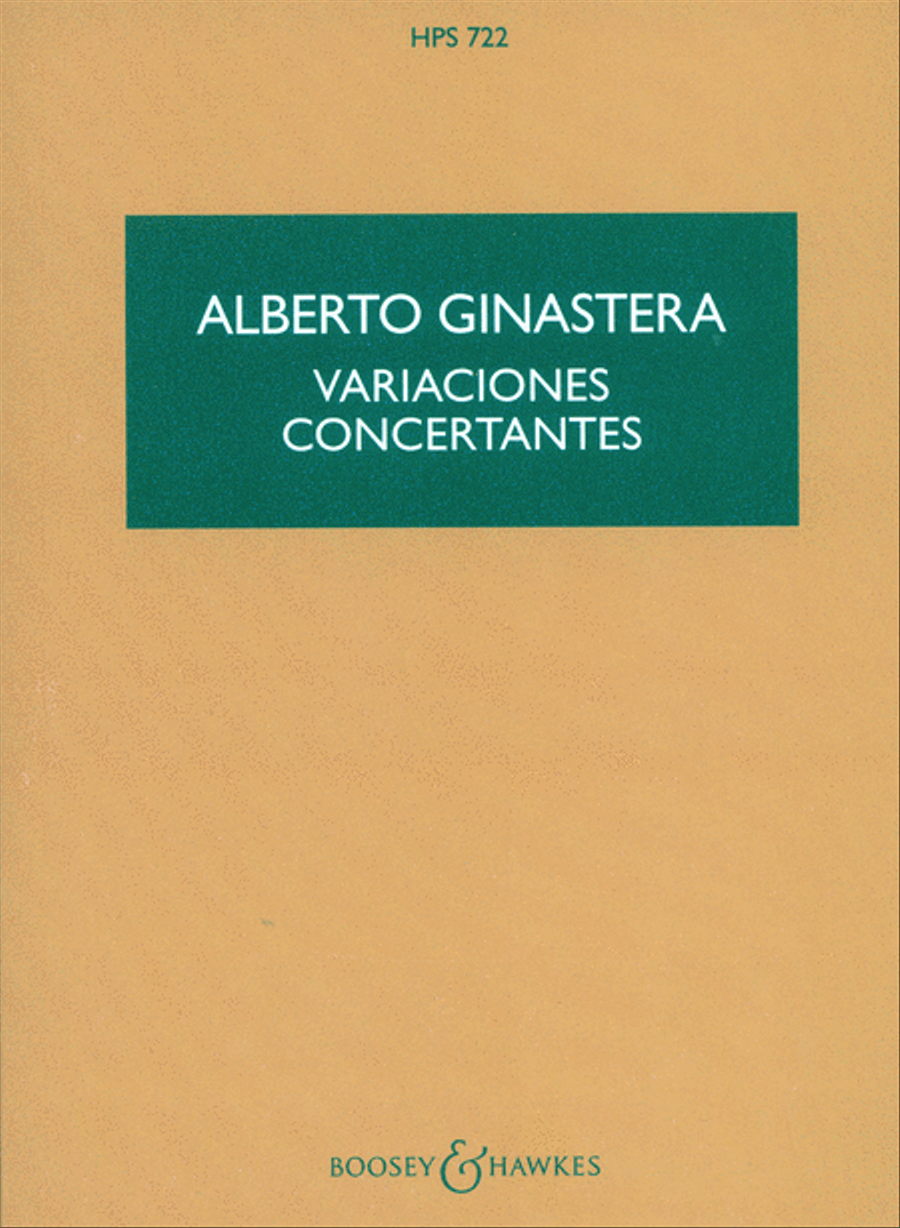 Variaciones Concertantes, Op. 23 Orchestra scores gallery preview page 1