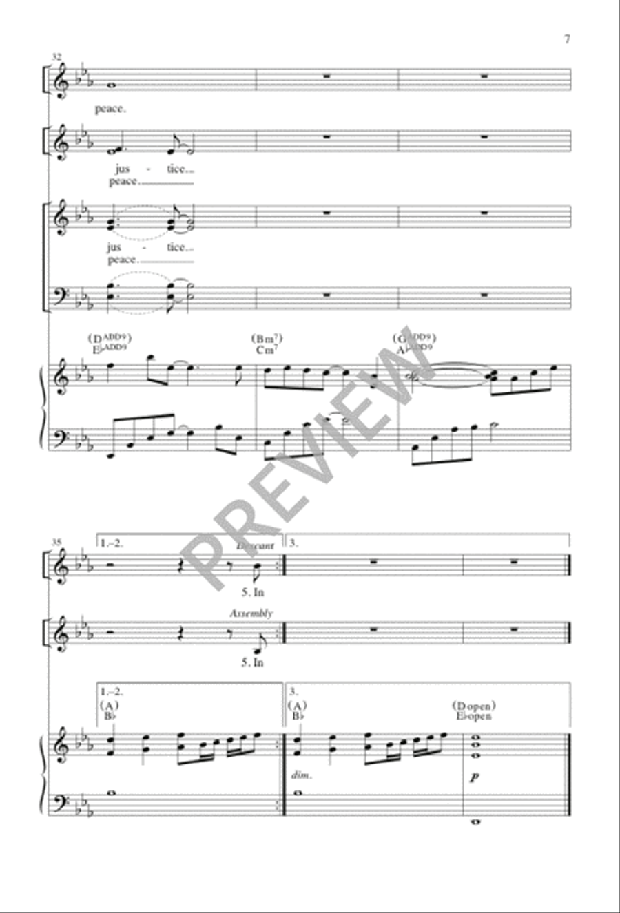 In Beauty We Walk 4-Part scores gallery preview page 7
