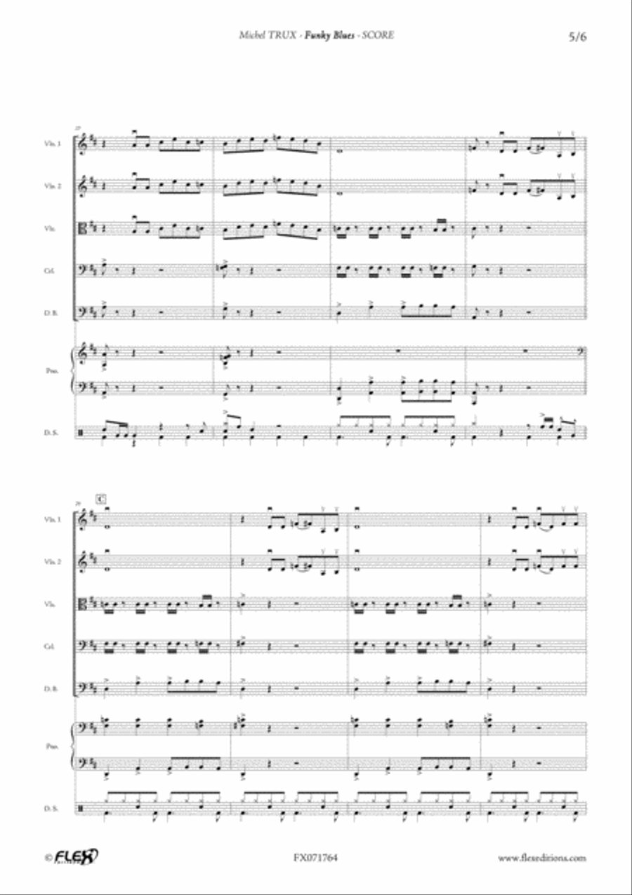 Funky Blues Funky Blues String Orchestra scores gallery preview page 5
