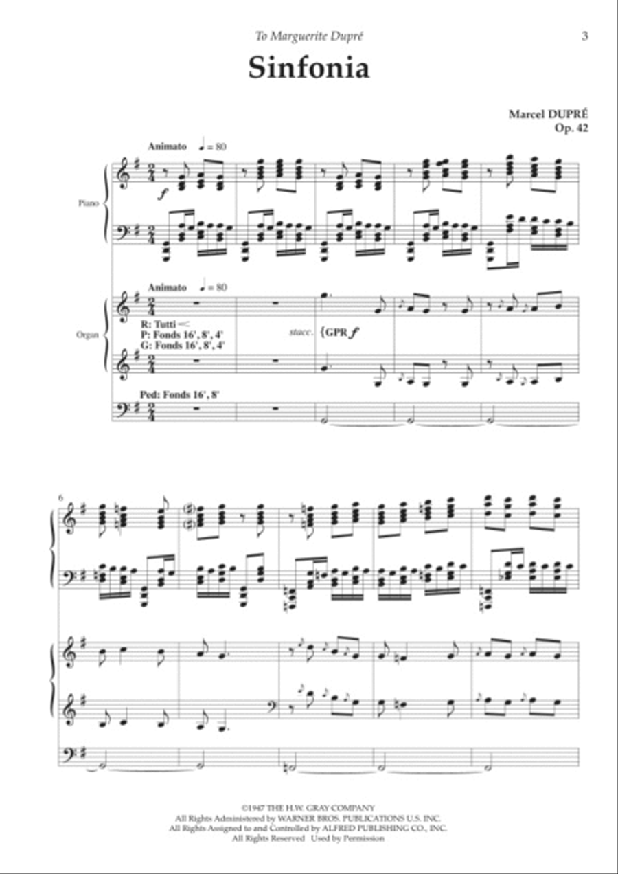 Sinfonia, Op. 42 Organ scores gallery preview page 2
