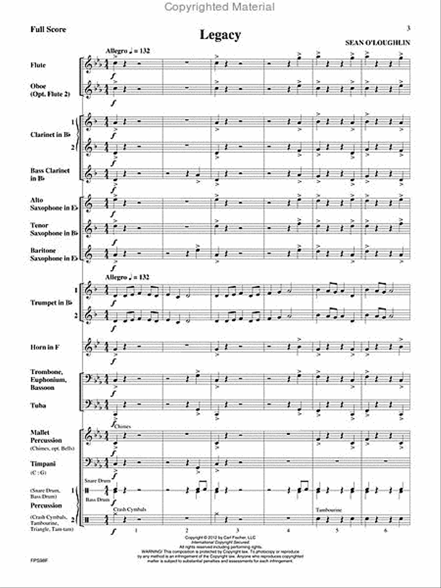 Legacy Concert Band scores gallery preview page 2