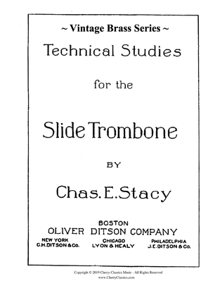 Book cover for Stacy's Technical Studies for the Slide Trombone, Books 1 & 2