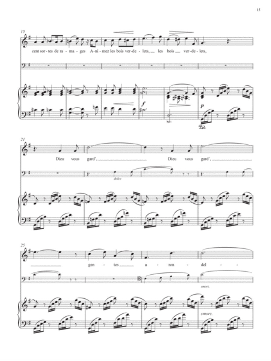 Op. 37, No. 3: Dieu vous gard' messagers fidèles from Songs of Gouvy, V1 Piano Accompaniment scores gallery preview page 3