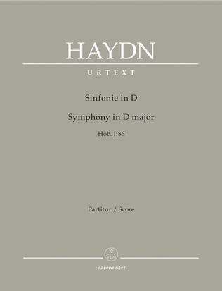 Book cover for Symphony in D major Hob. I:86