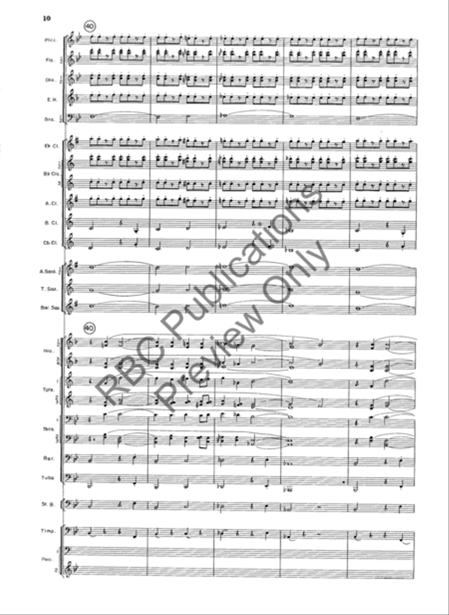 Overture In B Flat Concert Band scores gallery preview page 11
