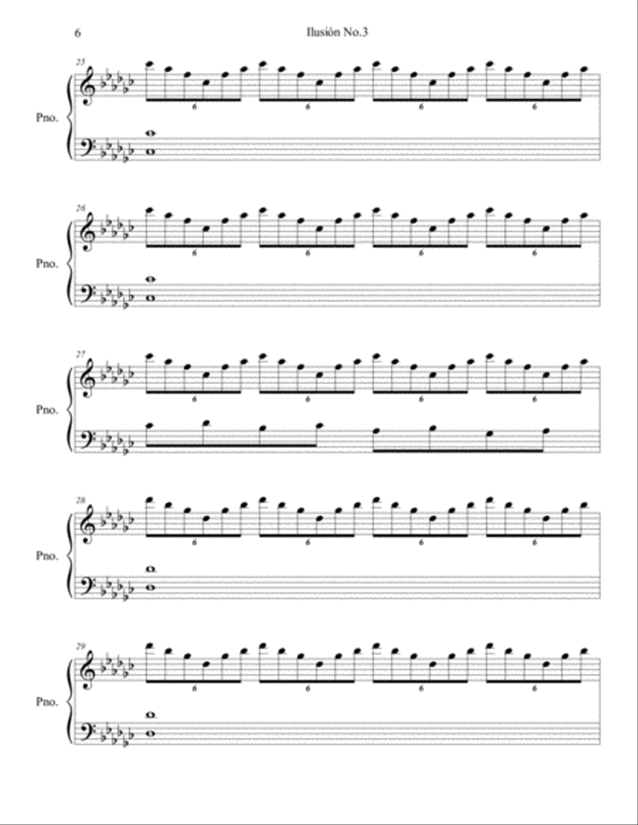 piano ilusion no.3 Piano Solo scores gallery preview page 6