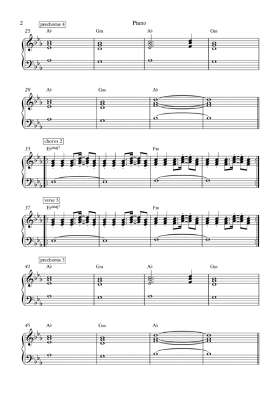 Valerie Piano Solo scores gallery preview page 2