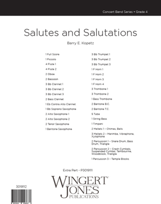 Salutes and Salutations - Full Score