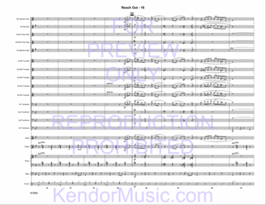Reach Out Reach Out Jazz Ensemble scores gallery preview page 18
