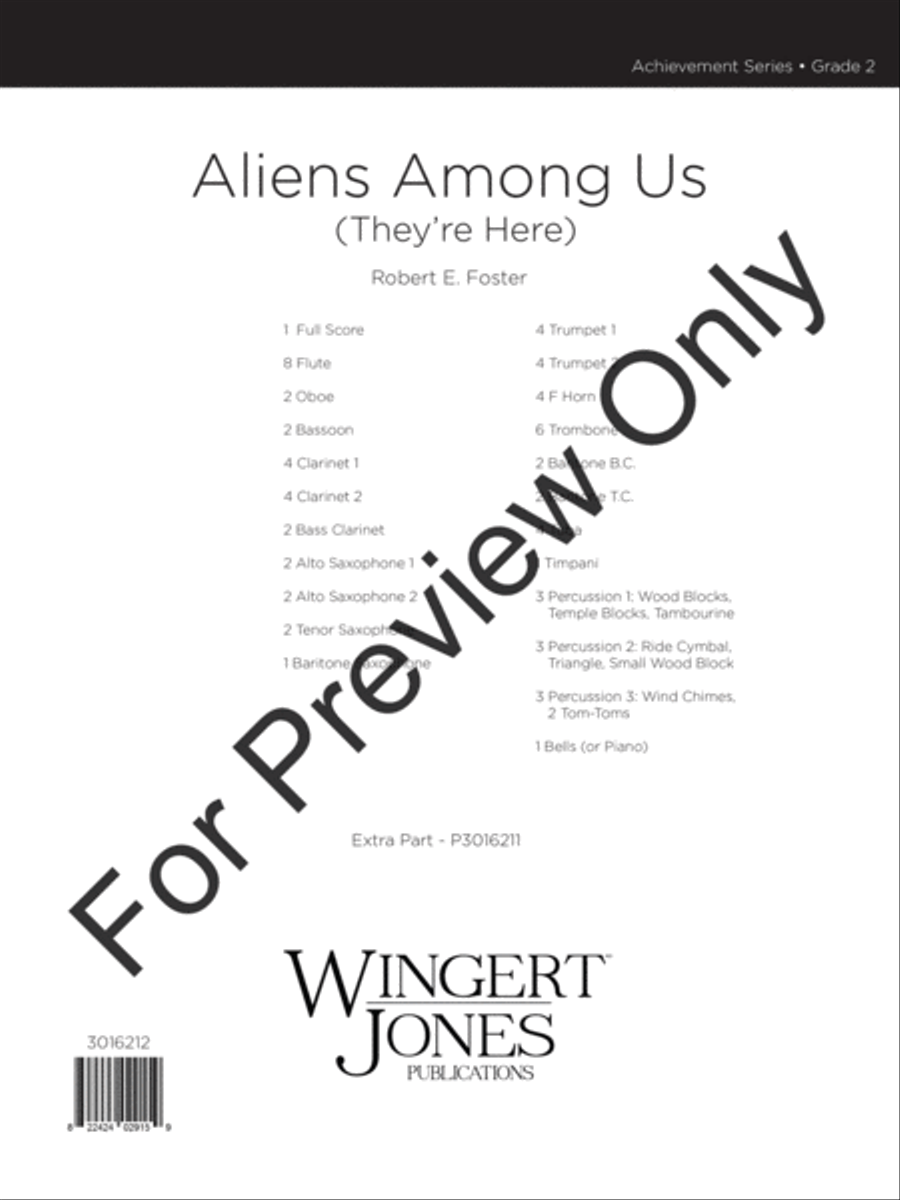Aliens Among Us Concert Band scores gallery preview page 2