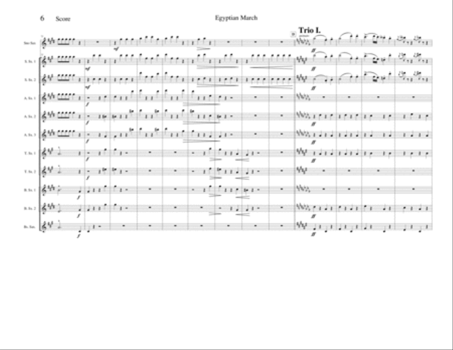 Egyptian March - Opus 335 Woodwind Ensemble scores gallery preview page 6