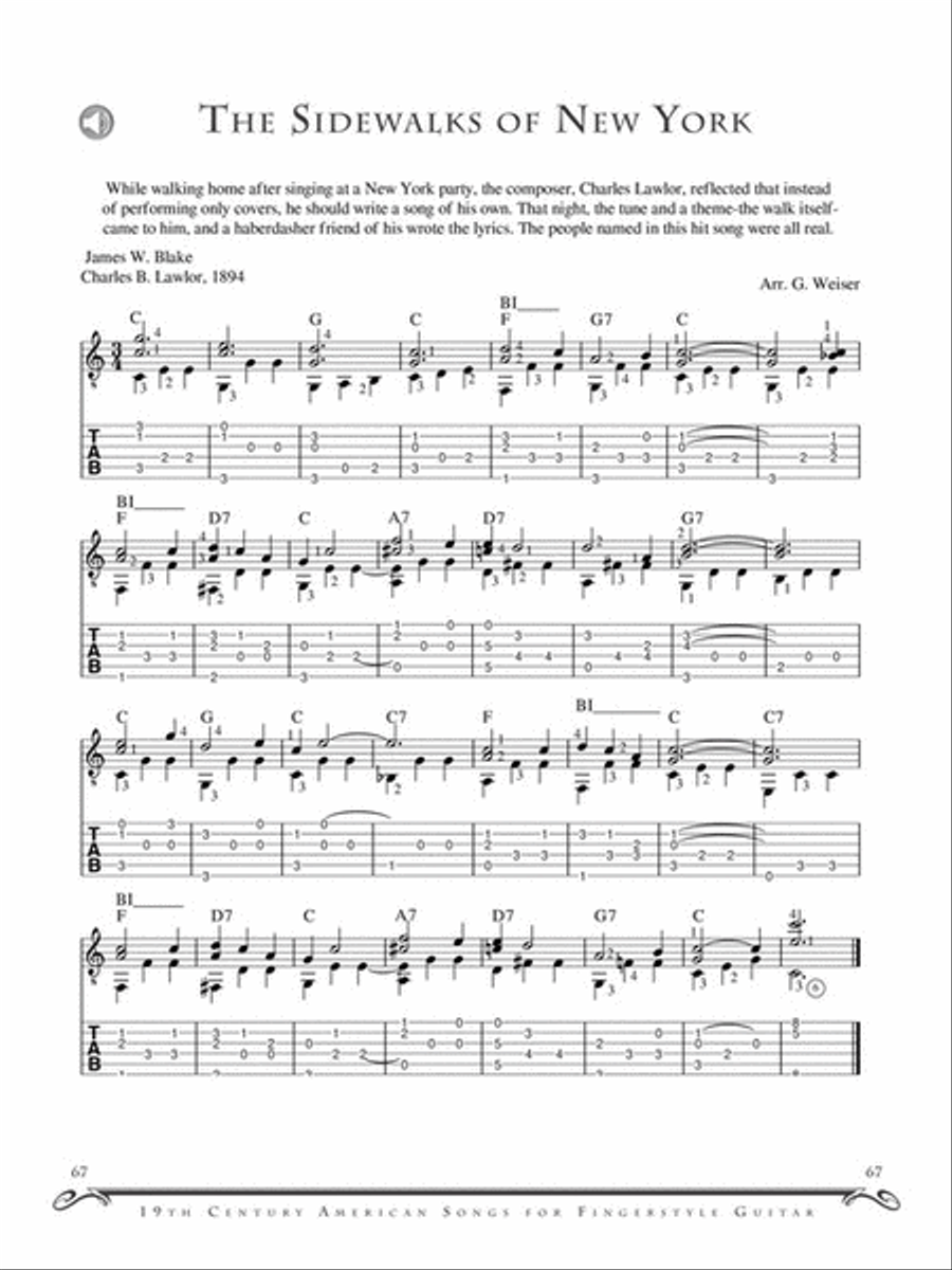Favorite 19th Century American Songs for Fingerstyle Guitar Fingerpicking Guitar scores gallery preview page 7