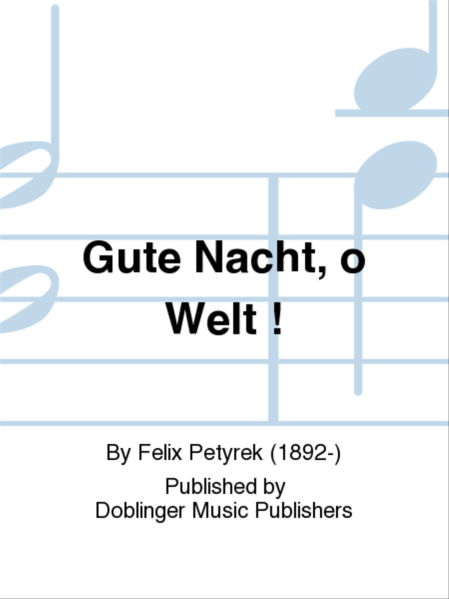 Gute Nacht, o Welt ! Oboe scores gallery preview page 1