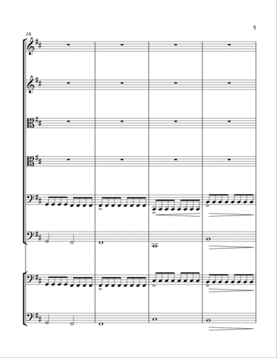 Hero's Journey: Heroic Charge String Quartet scores gallery preview page 6