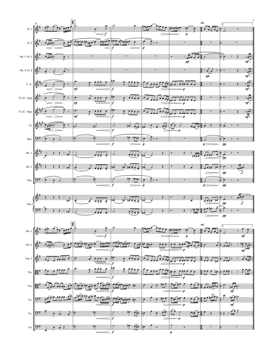 Rachmaninoff - Vocalise (flex orchestra ensemble) Chamber Orchestra scores gallery preview page 5